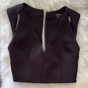GUESS Black Sleeveless cut out Women's Crop top